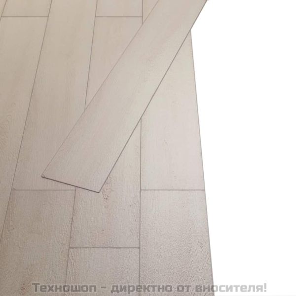 Самозалепващи подови дъски от PVC 5,02 м² 2 мм цвят бял дъб