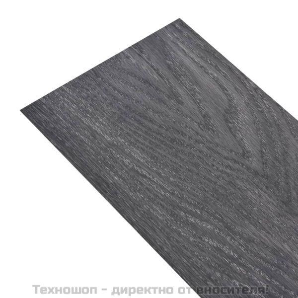 Самозалепващи подови дъски от PVC 5,02 м² 2 мм черно и бяло