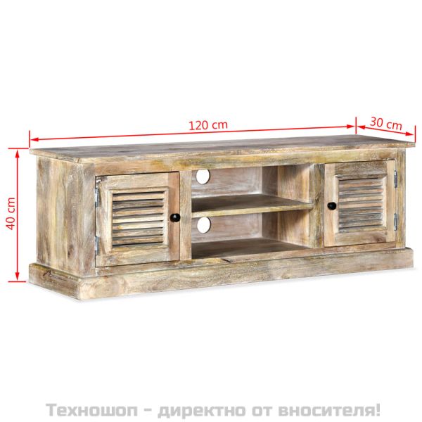 Шкаф за телевизор, мангова дървесина масив