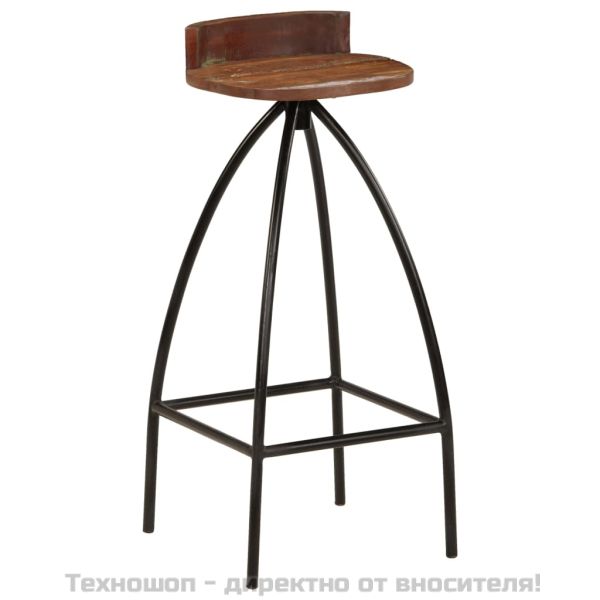Бар табуретки, 2 бр, регенерирана дървесина масив