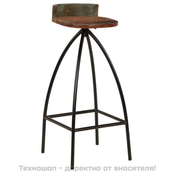 Бар табуретки, 2 бр, регенерирана дървесина масив