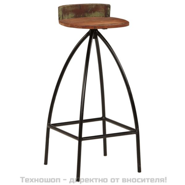 Бар табуретки, 2 бр, регенерирана дървесина масив