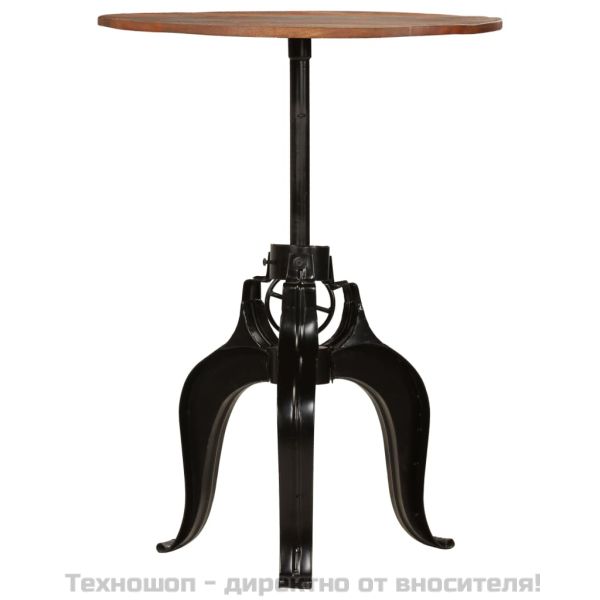 Бар маса, регенерирано дърво масив, 75х(76-110) см