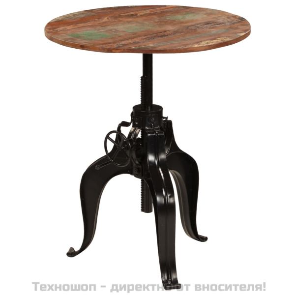 Бар маса, регенерирано дърво масив, 75х(76-110) см