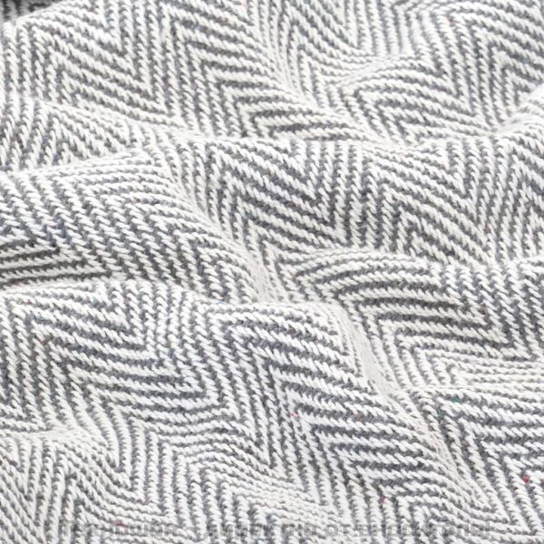 Декоративно одеяло, памук, рибена кост, 220x250 см, сиво