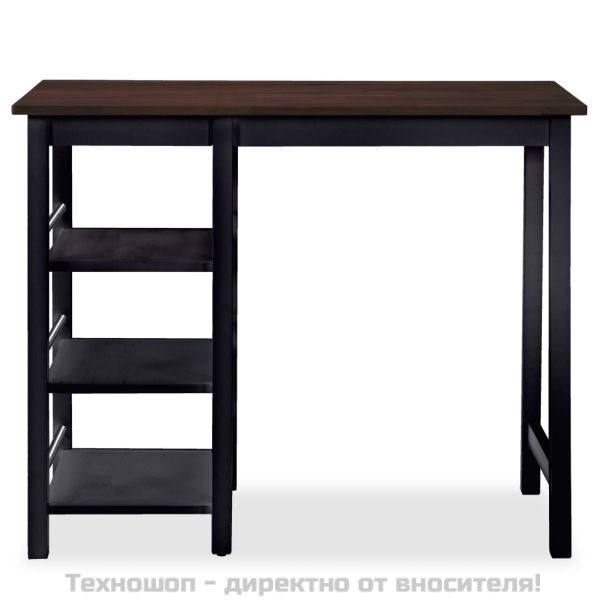 Бар комплект, 3 части, МДФ, черен