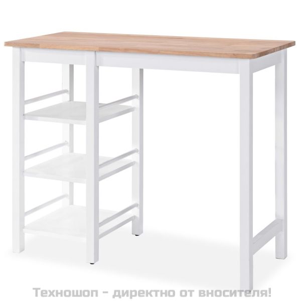 Бар комплект, 3 части, МДФ, бял