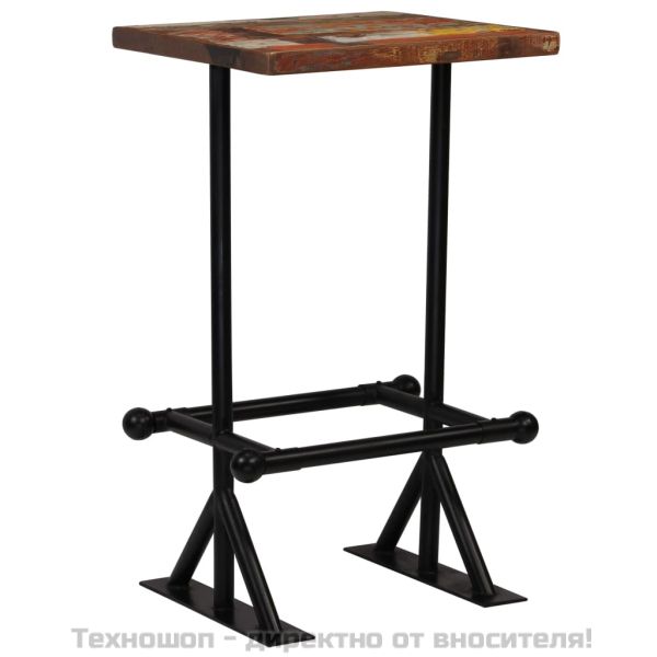 Бар комплект, 3 части, регенерирано дърво масив, многоцветен