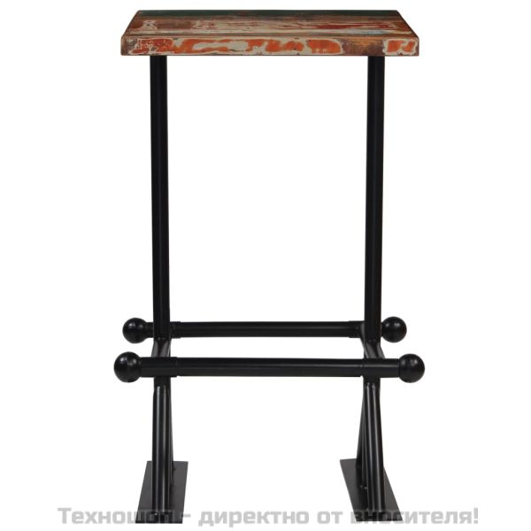 Бар комплект, 3 части, регенерирано дърво масив, многоцветен