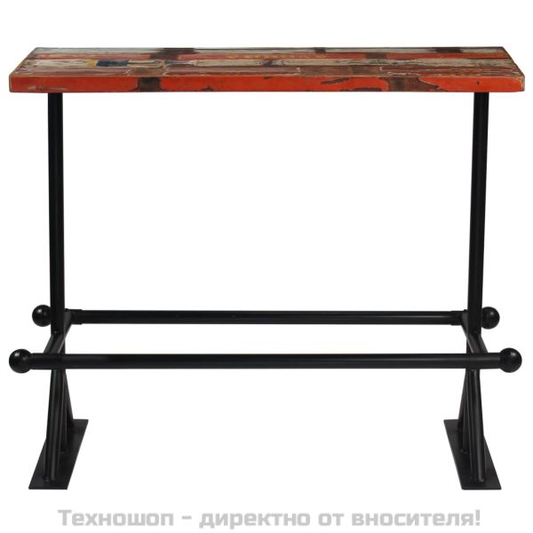 Бар комплект, 5 части, регенерирано дърво масив, многоцветен