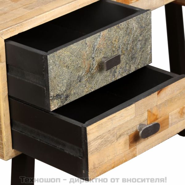 Бюро, регенерирано тиково дърво масив, 110х50х76 см