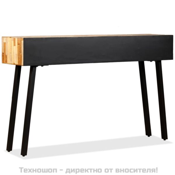 Конзолна маса, регенерирано тиково дърво масив, 120x30x76 cм