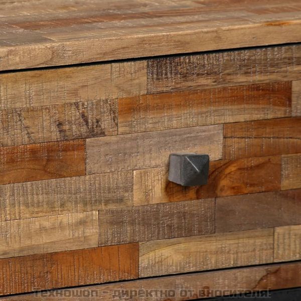 Страничен шкаф, 6 чекмеджета, регенериран тик масив, 70х30х76см