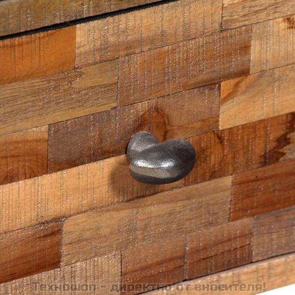 Страничен шкаф, 6 чекмеджета, регенериран тик масив, 70х30х76см