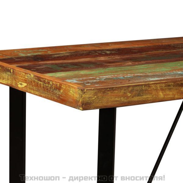 Бар маса, регенерирано дърво масив, 120x60x107 см