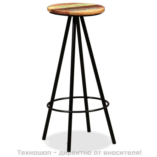 Бар табуретки, 2 бр, регенерирана дървесина масив