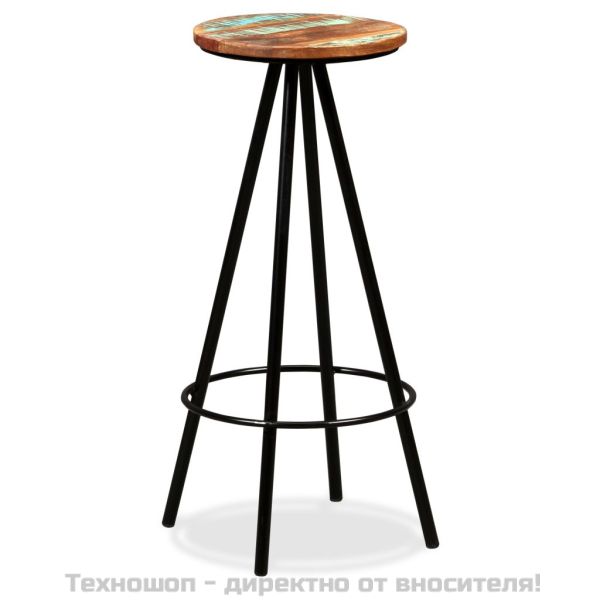 Бар табуретки, 2 бр, регенерирана дървесина масив