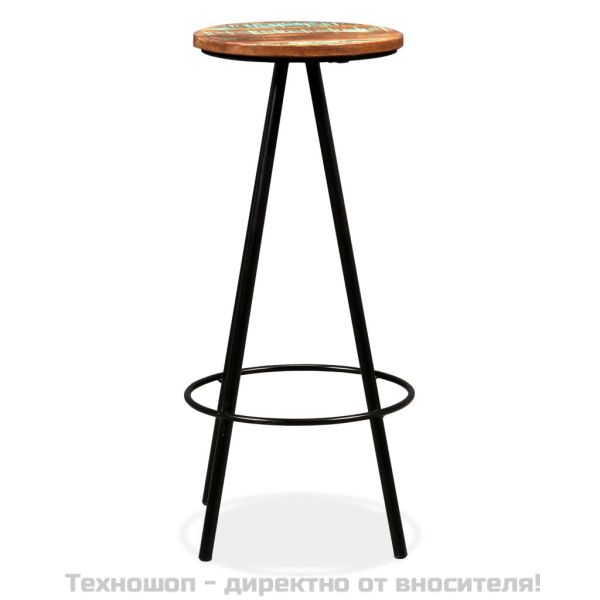 Бар табуретки, 4 бр, регенерирана дървесина масив