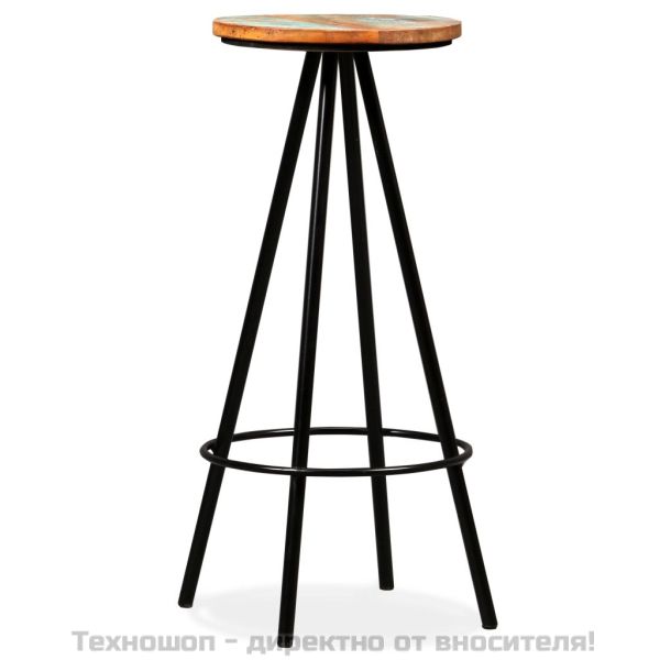 Бар табуретки, 4 бр, регенерирана дървесина масив