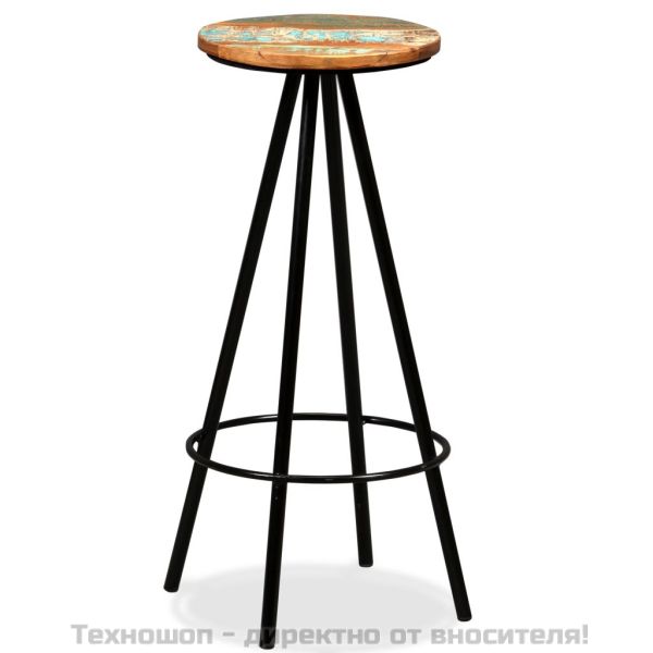 Бар табуретки, 4 бр, регенерирана дървесина масив