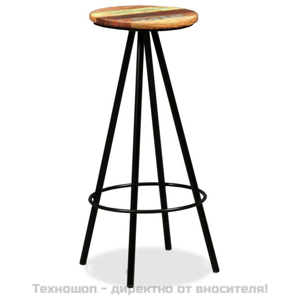 Бар табуретки, 4 бр, регенерирана дървесина масив