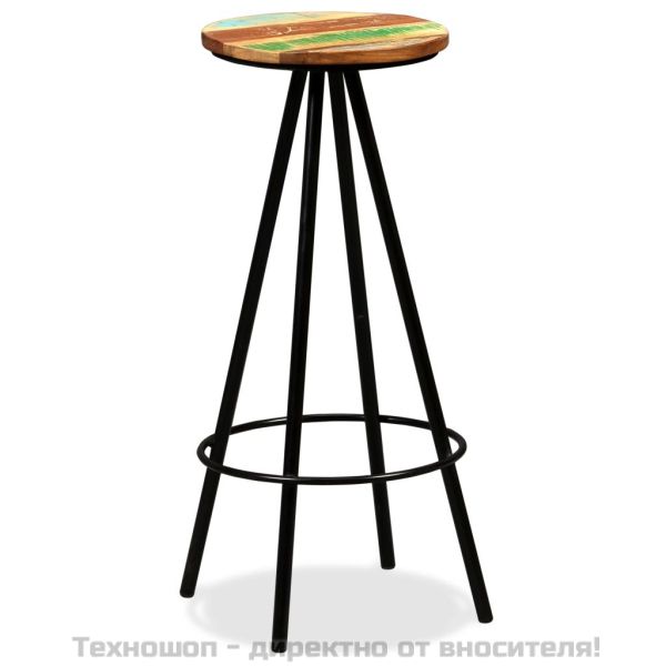 Бар табуретки, 4 бр, регенерирана дървесина масив