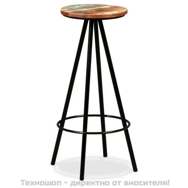 Бар табуретки, 4 бр, регенерирана дървесина масив