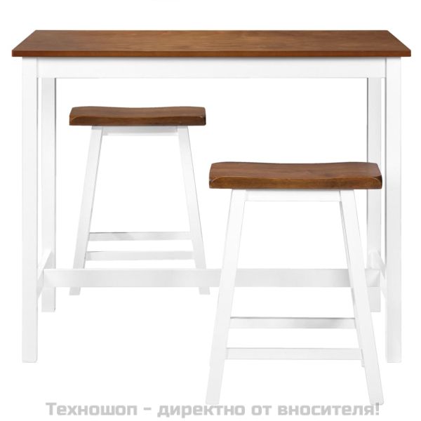 Бар маса и столове, 3 части, дървен масив