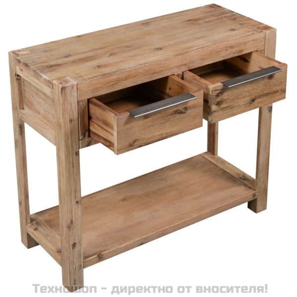 Конзолна маса, 82x33x73 cм, акациево дърво масив