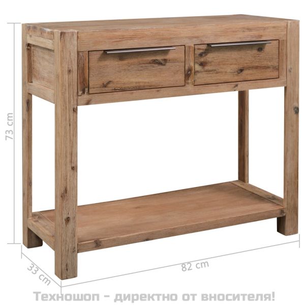Конзолна маса, 82x33x73 cм, акациево дърво масив