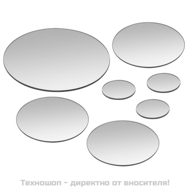 Комплект стенни огледала от 7 части, кръгли