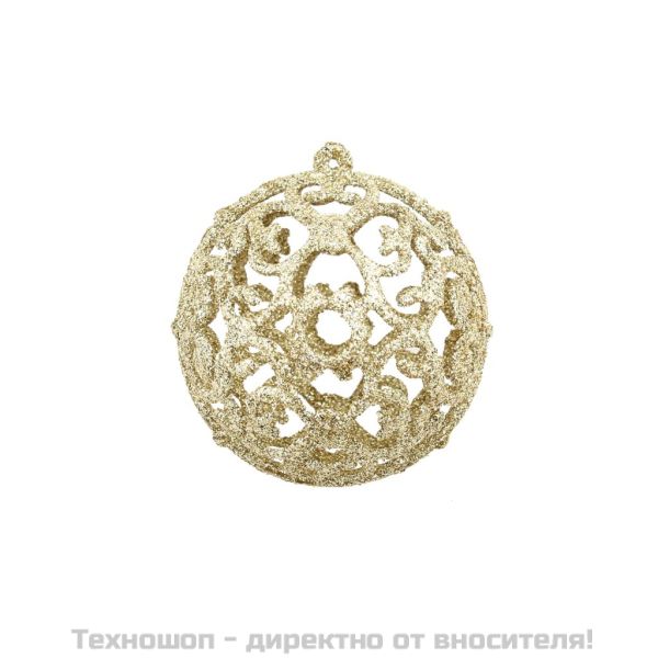 Комплект коледни топки от 100 части, 3/4/6 см, злато