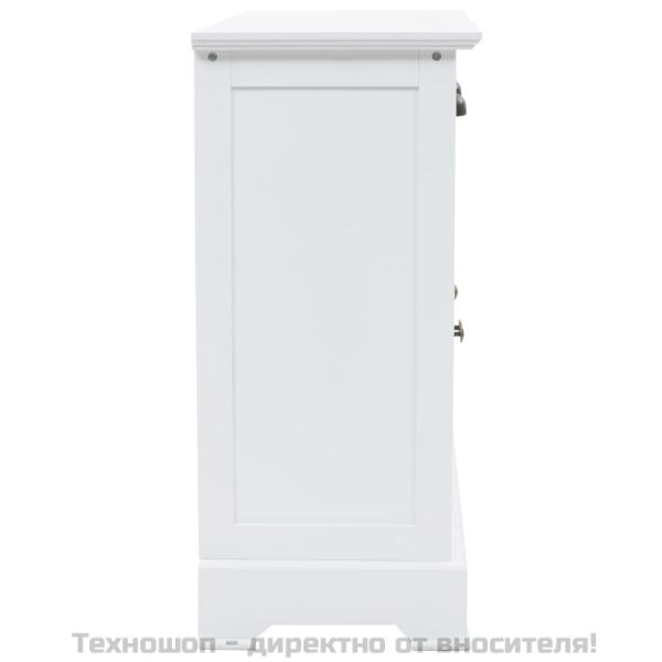 Бюфет с 3 врати, МДФ и борова дървесина, 105x35x77,5 см