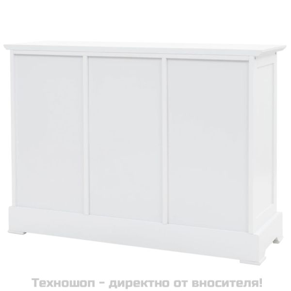 Бюфет с 3 врати, МДФ и борова дървесина, 105x35x77,5 см