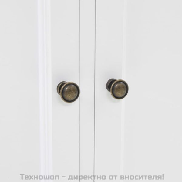 Бюфет с 4 врати, МДФ и борова дървесина, 80x40x180 см