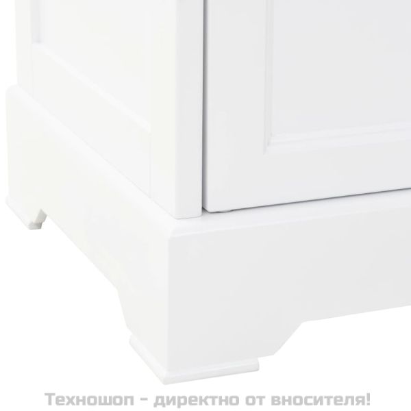 Бюфет с 4 врати, МДФ и борова дървесина, 80x40x180 см