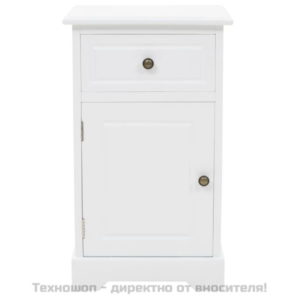 Нощно шкафче, МДФ и борова дървесина, 35x32x59 см