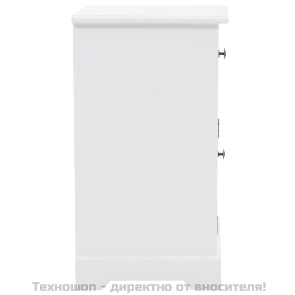 Нощно шкафче, МДФ и борова дървесина, 35x32x59 см