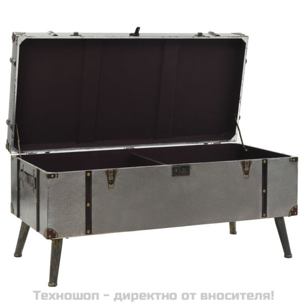 Маса за кафе, МДФ и алуминий, 102x51x47,5 см