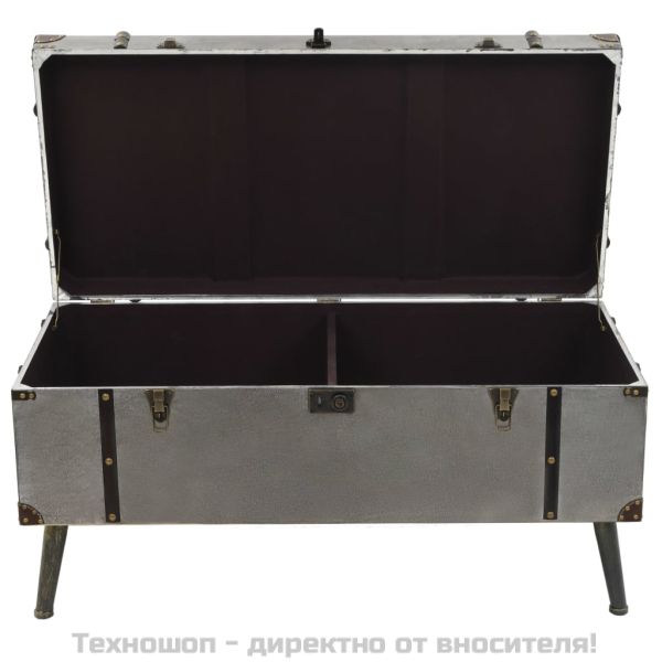 Маса за кафе, МДФ и алуминий, 102x51x47,5 см