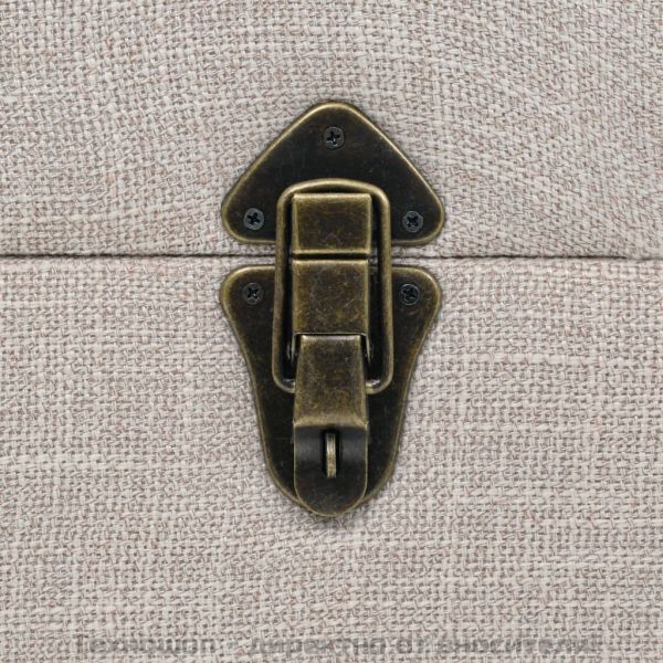 Пейка за съхранение, дървен масив и стомана, 111x34x37 см