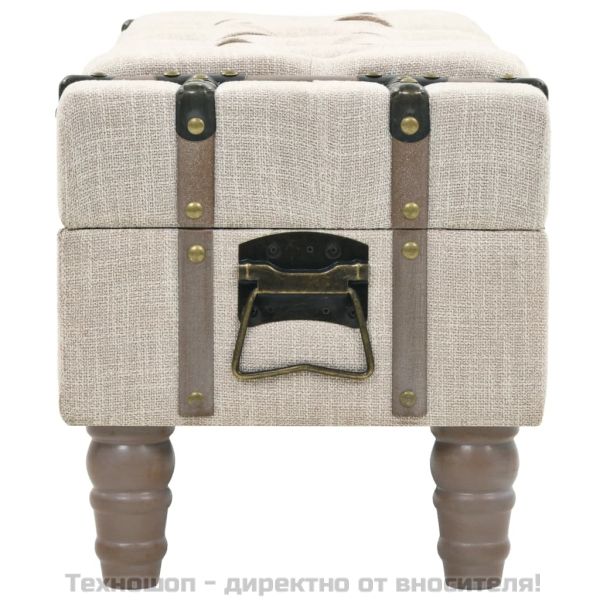 Пейка за съхранение, дървен масив и стомана, 111x34x37 см