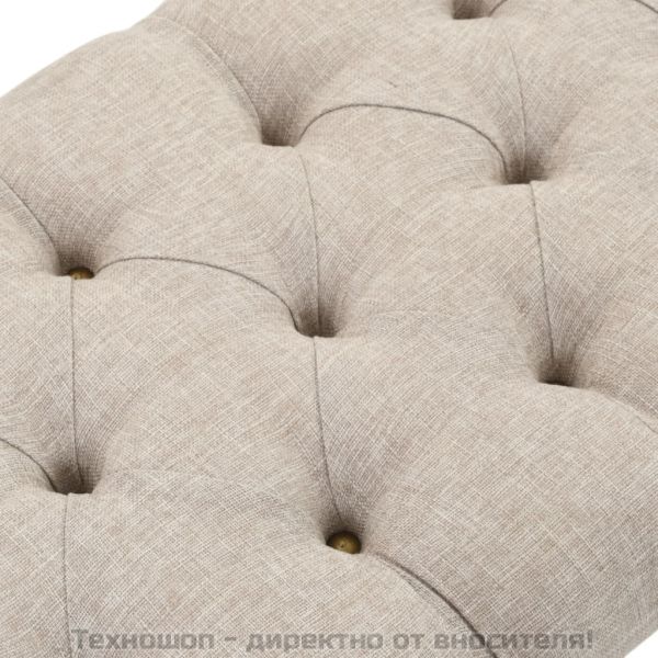 Пейка за съхранение, дървен масив и плат, 103x51x44 см