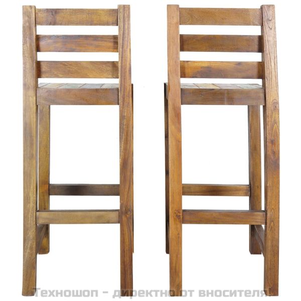 Бар столове, 2 бр, регенерирана дървесина масив