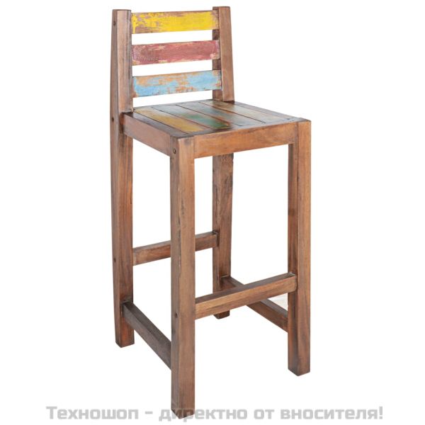 Бар столове, 2 бр, регенерирана дървесина масив