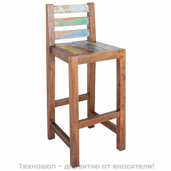 Бар столове, 2 бр, регенерирана дървесина масив