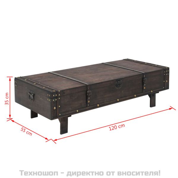 Маса за кафе, шперплат, винтидж, 120x55x35 cм