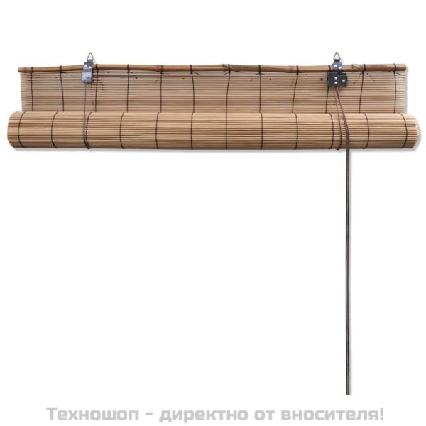 Бамбукова ролетна щора, 150x160 см, кафява