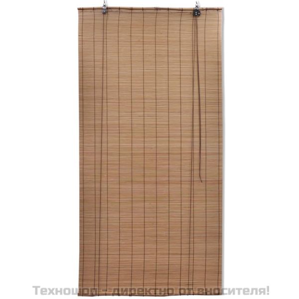 Бамбукова ролетна щора, 100x220 см, кафява