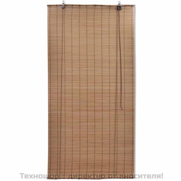 Бамбукова ролетна щора, 140x220 см, кафява
